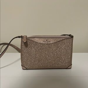 Kate Spade Glitter Crossbody Bag - Rose Gold